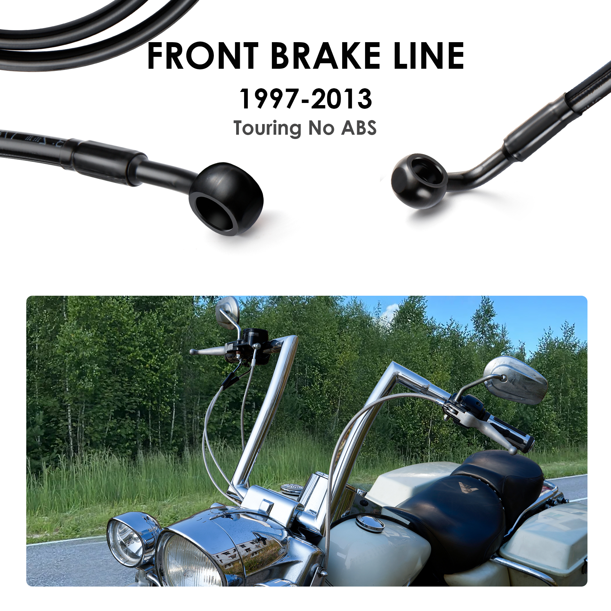 140/145/150CM Front Brake Line - Braided Line recension och pris