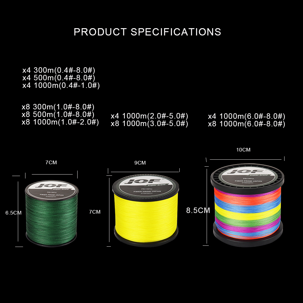 JOF 8 Strands 1000M 500M 300M  - Leader Line recension och pris