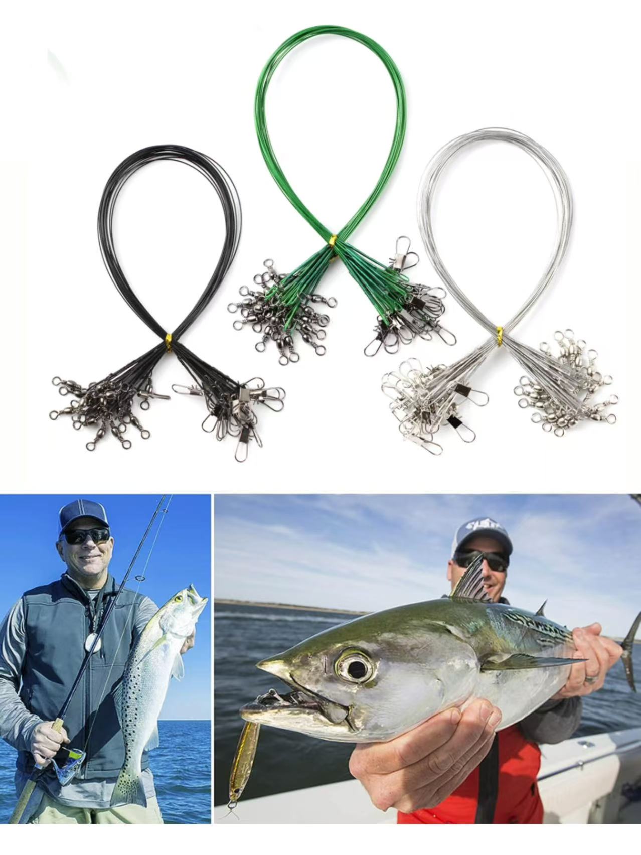 Stainless Steel Wire Trace Lea - Saltwater Line recension och pris