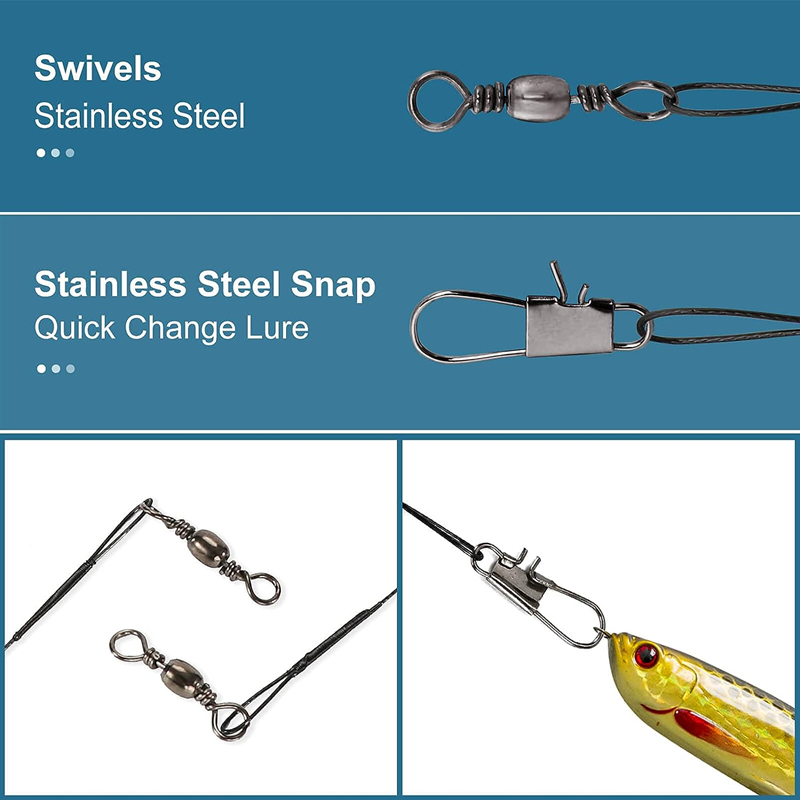 Stainless Steel Wire Trace Lea - Saltwater Line recension och pris
