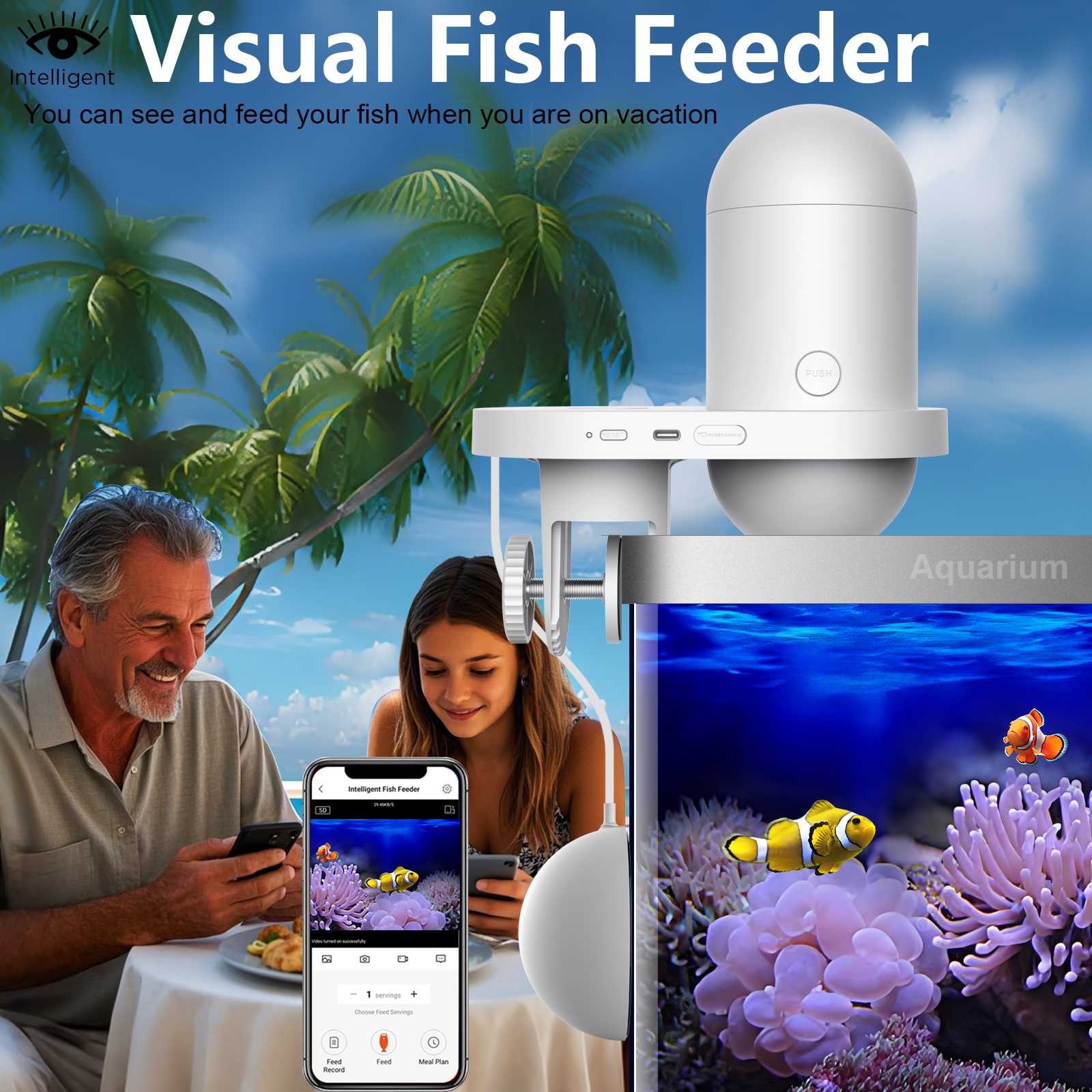 Automatic Fish Feeder With Cam - Fishing Line Dispenser recension och pris