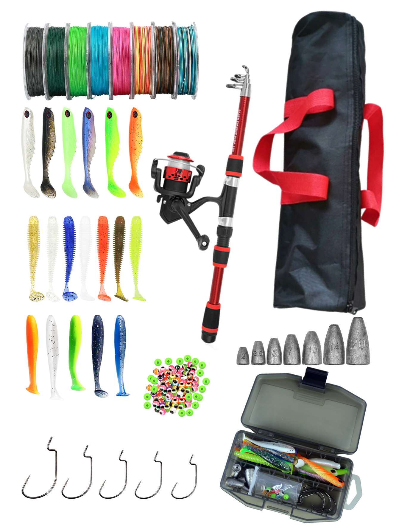 Fishing Rod Reel Combos Collap - Fishing Line Spooler recension och pris