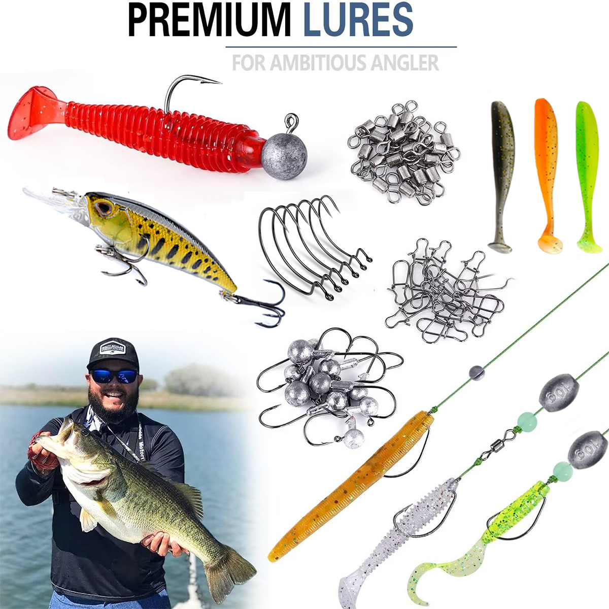 Fishing Pole Set Full Kits Wit - Fishing Line Spooler recension och pris