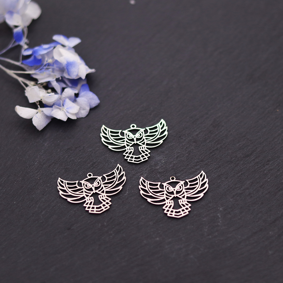 3pcs Owl Stainless Steel Charm - Fly Line recension och pris